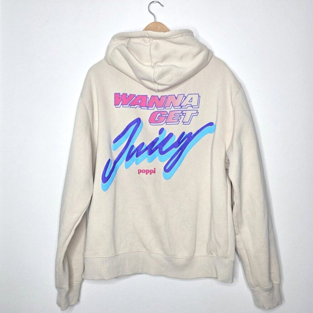 Poppi for Target Limited Edition Graphic Hoodie Blue Poppi Logo Sweatshirt